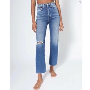 Re/Done Stove Pipe Stretch Ultra High Rise Jeans